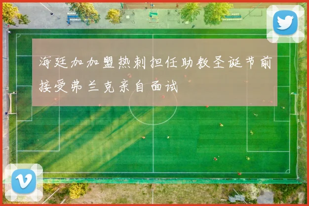 海廷加加盟热刺担任助教圣诞节前接受弗兰克亲自面试